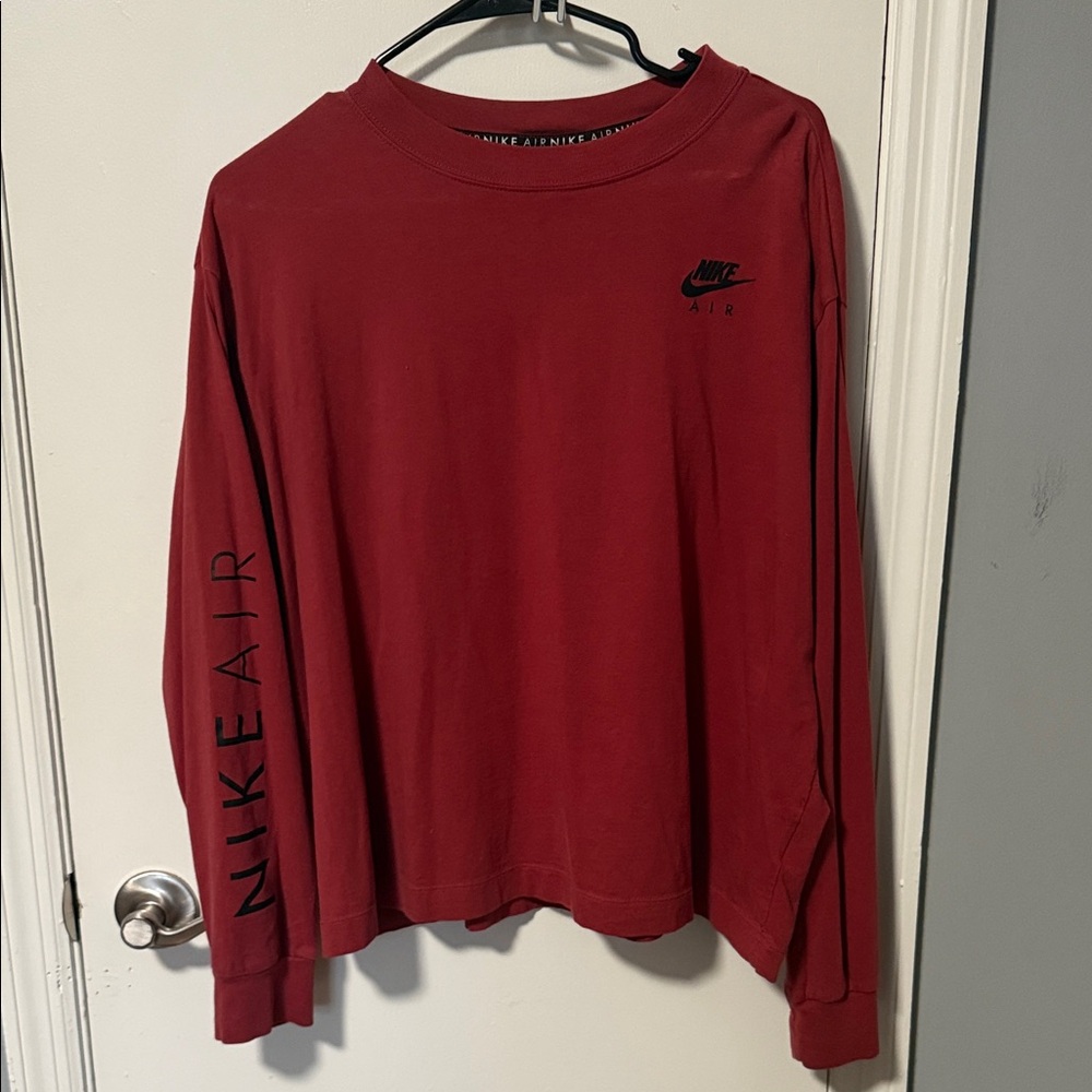 Nike Air Boxy Red Long Sleeve Tee